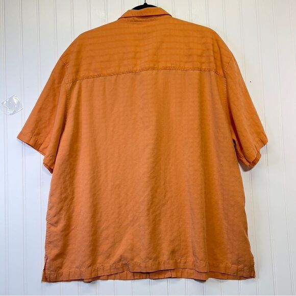XXL 100% FINE WASHABLE SILK 🍑 color button up shirt - Picture 10 of 15